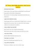 NC Nurse Aide Skills Questions with Correct&NewLine;Answers