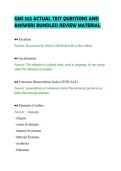 GMS 522 ACTUAL TEST QUESTIONS AND&NewLine;ANSWERS BUNDLED REVIEW MATERIAL
