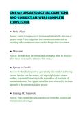 GMS 522 UPDATED ACTUAL QUESTIONS&NewLine;AND CORRECT ANSWERS COMPLETE&NewLine;STUDY GUIDE