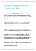 WGU D665 EXAM QUESTIONS WITH COMPLETE SOLUTIONS