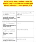 IFSTA Officer book Company Officer 6th&NewLine;Edition Exam Questions and Answers with&NewLine;Verified Solutions &vert; Latest Updated 2026