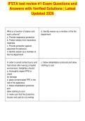 IFSTA test review &num;1 Exam Questions and&NewLine;Answers with Verified Solutions &vert; Latest&NewLine;Updated 2026