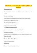 SPMT 370 Exam 3 Questions with CORRECT&NewLine;Answers