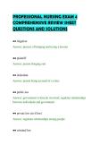 PROFESSIONAL NURSING EXAM 4&NewLine;CERTIFICATION EVALUATION COMPLETE&NewLine;TEST PAPER