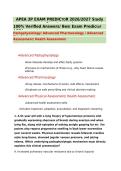 APEA 3P Exam Predictor 2026&sol;2027 Study Questions and Verified Answers &vert; Advanced Pathophysiology&comma; Advanced Pharmacology & Advanced Physical Assessment &vert; A&plus; Graded