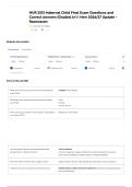 NUR 2513 Maternal Child Final Exam Questions and Correct Answers &lpar;Graded A&plus;&rpar; &vert; New 2026&sol;27 Update - Rasmussen