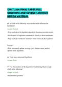 GOVT 2306 FINAL PAPER FULL&NewLine;QUESTIONS AND CORRECT ANSWERS&NewLine;REVIEW MATERIAL
