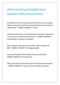 NASM stretching & flexibility Exam Questions With Correct Answers&period;