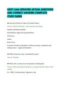 GOVT 2306 UPDATED ACTUAL QUESTIONS&NewLine;AND CORRECT ANSWERS COMPLETE&NewLine;STUDY GUIDE