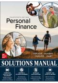 Solutions Manual for Personal Finance&comma; 14th Edition &lpar;Kapoor&comma; Dlabay&comma; Hughes & Hart&comma; 2022&rpar; &vert; All Chapters 1&ndash;19 Covered