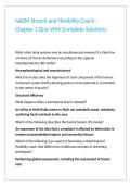 NASM Stretch and Flexibility Coach - Chapter 1 Quiz With Complete Solutions&period;