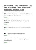 PROGRAMMABLE LOGIC CONTROLLERS 2026&NewLine;FINAL PAPER REVIEW QUESTIONS ANSWERS&NewLine;BUNDLED PRACTICE COLLECTION