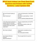 MPJE Quick Indiana Law Cheat Sheet Exam&NewLine;Questions and Answers with Verified&NewLine;Solutions &vert; Latest Updated 2026