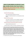 APEA 3P Exam Predictor 2026&sol;2027 Study Questions and Verified Answers &vert; Advanced Pathophysiology&comma; Advanced Pharmacology & Advanced Physical Assessment &vert; A&plus; Graded