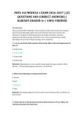 PHYS 165 Module 1 Exam 2026&ndash;2027 &vert; Physics &vert; 25 Practice Questions with Correct Answers