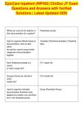 EpicCare Inpatient &lpar;INP402&rpar; ClinDoc JT Exam&NewLine;Questions and Answers with Verified&NewLine;Solutions &vert; Latest Updated 2026