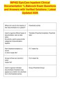 INP402 EpicCare Inpatient Clinical&NewLine;Documentation &ast;L&period;Babcock Exam Questions&NewLine;and Answers with Verified Solutions &vert; Latest&NewLine;Updated 2026