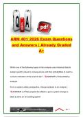 ARM 401 Exam Questions and Answers &lpar;2026&rpar; &vert; 150&plus; Practice Questions &vert; Risk Analysis&comma; System Safety&comma; Cyber Risk & Supply Chain Risk &vert; ARM 401
