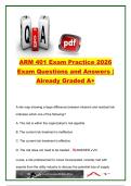 ARM 401 Exam Practice 2026 &ndash; ARM 401 &ndash; Complete Exam Questions and Answers &ndash; Practice Exam