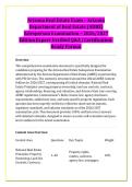 Arizona Real Estate Exam &ndash; Arizona &NewLine;Department of Real Estate &lpar;ADRE&rpar; &NewLine;Salesperson Examination &ndash; 2026&sol;2027 &NewLine;Edition Expert-Verified Q&A &vert; Certification&NewLine;Ready Format