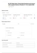 NU 327 Patho Exam 2 Study Guide &vert;&vert; Most Recent Exam 2026&sol;27 &vert;&vert; Actual Complete Real Exam Questions And Correct Detailed Answers &lpar;Verified Answers&rpar; Already Graded A&plus; &vert; Guaranteed Success&excl;&excl; Newest Exam &vert; Just Released&excl;&excl; 