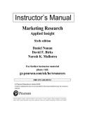 Solution Manual For Marketing Research Applied Insight&comma; 6th edition Dan Nunan  David F&period; Birks  Naresh K&period; Malhotra