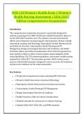 NUR 318 Women's Health Exam 1 Women's &NewLine;Health Nursing Assessment &vert; 2026&sol;2027 &NewLine;Edition Comprehensive Examination
