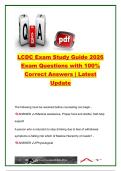 LCDC Exam Study Guide 2026 &ndash; Latest Exam Questions with Correct Answers &vert; Complete Practice Questions and Study Guide