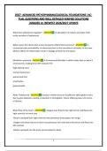 D027 -ADVANCED PATHOPHARMACOLOGICAL FOUNDATIONS &vert;ACTUAL QUESTIONS AND WELL DETAILED VERIFIED SOLUTIONS &vert;GRADED A&plus;&vert;NEWEST 2026&sol;2027 UPDATE