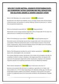 WGU D027 COURSE MATERIAL -ADVANCED PATHOPHARMACOLOGICAL FOUNDATIONS &vert;ACTUAL QUESTIONS AND WELL DETAILED VERIFIED SOLUTIONS &vert;GRADED A&plus;&vert;NEWEST 2026&sol;2027 UPDATE