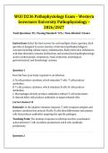 WGU D236 Pathophysiology Exam &ndash; Western &NewLine;Governors University Pathophysiology &ndash; &NewLine;2026&sol;2027 