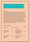 DCSA SPeD Physical Security Certification &NewLine;&lpar;PSC&rpar; Exam &ndash; 2026&sol;2027 Edition Expert&NewLine;Verified Q&A &vert; Certification-Ready Format