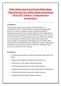 Delta Achievement Test Exam Delta Sigma &NewLine;Theta Sorority&comma; Inc&period; Achievement Assessment &NewLine;2026&sol;2027 Edition &vert; Comprehensive &NewLine;Examination