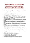 VATI PN Nursing Care of Children Assessment &ndash; &lpar;2026&rpar; Actual Questions&NewLine;& Answers 100&percnt; Guarantee Pass&NewLine;