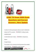LCDC TX Exam 2026 &ndash; Texas Licensed Chemical Dependency Counselor &lpar;LCDC&rpar; &ndash; 2026 &ndash; Complete exam questions with correct answers