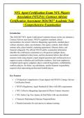 NFL Agent Certification Exam NFL Players &NewLine;Association &lpar;NFLPA&rpar; &vert; Contract Advisor &NewLine;Certification Assessment 2026&sol;2027 Academic Year &NewLine;&vert; Comprehensive Examination 