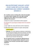 ISSA NUTRITIONIST 2026-2027 LATEST STUDY GUIDE WITH ACTUAL EXAM QUESTIONS AND CORRECT ANSWERS GRADED A&plus;