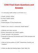 CHW Community Health Worker Exams Bundled 2026&ndash;2027 &vert; Final Exam Review&comma; Chapters 1&ndash;6 Study Guide&comma; Community Health Practice&comma; Health Education&comma; Advocacy&comma; Practice Questions & Certification Preparation &vert; Instant PDF Download