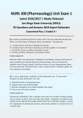 NURS 300 Pharmacology Unit Exam 1 BUNDLE 2026&sol;2027 &vert; SDSU &vert; 3 Exam Sets &lpar;150 Q&A&rpar; with Expert Rationales &vert; Guaranteed Pass - A&plus; Graded
