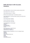 NUR 125 Exam 3 with Accurate Solutions