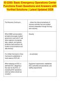 IS-2200&colon; Basic Emergency Operations Center&NewLine;Functions Exam Questions and Answers with&NewLine;Verified Solutions &vert; Latest Updated 2026