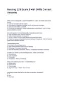 Nursing 125 Exam 2 with 100&percnt; Correct Answers
