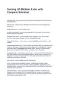 Nursing 125 Midterm Exam with Complete Solutions
