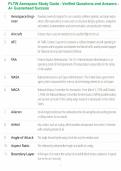 PLTW Aerospace Study Guide - Verified Questions and Answers - A&plus; Guaranteed Success