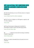 HFT 2220 ACTUAL TEST QUESTIONS WITH&NewLine;VERIFIED ANSWERS COMPLETE EXAM&NewLine;REVIEW