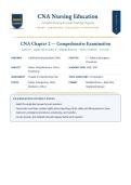 CNA Chapter 2 Examination Certified Nursing Assistant &lpar;Latest 2026&sol;2027 Update&rpar; &vert; Complete Q&A with Verified Answers and Detailed Rationales &vert; Resident Rights&comma; Infection Control&comma; Safety&comma; Emergency Procedures &vert; A&plus; Graded