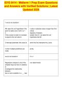ISYE 6414 - Midterm 1 Prep Exam Questions&NewLine;and Answers with Verified Solutions &vert; Latest&NewLine;Updated 2026