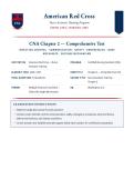 CNA Chapter 2 Exam American Red Cross Nurse Assistant Training &lpar;Latest 2026&sol;2027 Update&rpar; &vert; Complete Q&A with Verified Answers and Detailed Rationales &vert; Communication&comma; Infection Control  &vert; A&plus; Graded