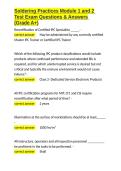 Soldering Practices Module 1 and 2 Test Exam Questions & Answers &lpar;Grade A&plus;&rpar;&period;docx&NewLine;&NewLine;