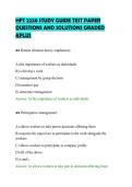 HFT 2220 STUDY GUIDE TEST PAPER&NewLine;QUESTIONS AND SOLUTIONS GRADED&NewLine;APLUS